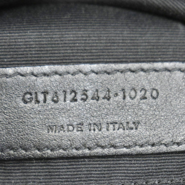 YVES SAINT LAURENT Lou Camera Chevron Leather Crossbody Bag Black