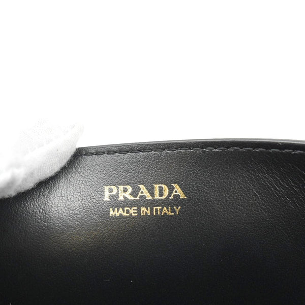 PRADA Wallet on Chain Leather Clutch Crossbody Bag Black