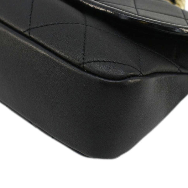 CHANEL La Parisienne Small Quilted Lambskin Leather Shoulder Bag Black