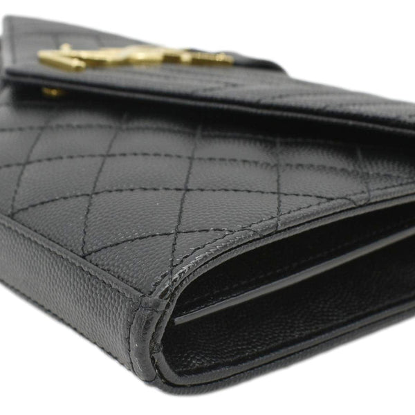 YVES SAINT LAURENT WOC Mixed Matelasse Leather Shoulder Bag Black