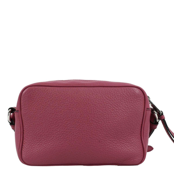 PRADA Vitello Phenix Leather Crossbody Bag Pink