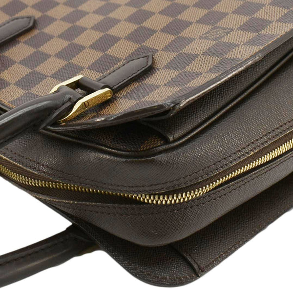 LOUIS VUITTON Triana Damier Ebene Satchel Bag Brown
