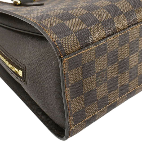 LOUIS VUITTON Triana Damier Ebene Satchel Bag Brown