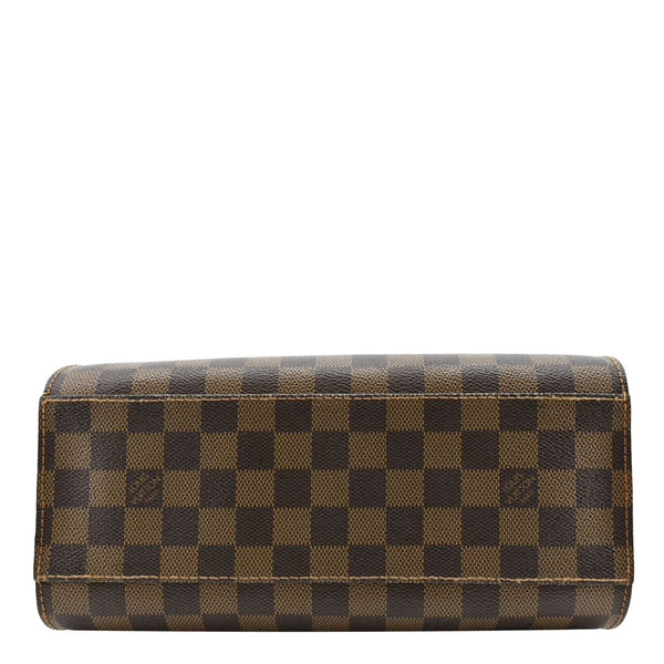 LOUIS VUITTON Triana Damier Ebene Satchel Bag Brown