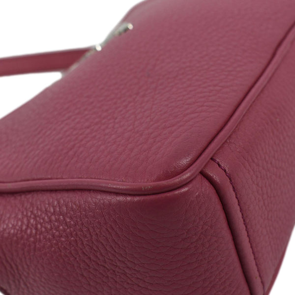 PRADA Vitello Phenix Leather Crossbody Bag Pink