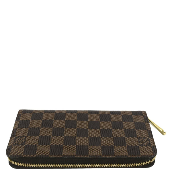 LOUIS VUITTON Damier Ebene Zippy Wallet Brown