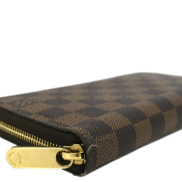 LOUIS VUITTON Damier Ebene Zippy Wallet Brown