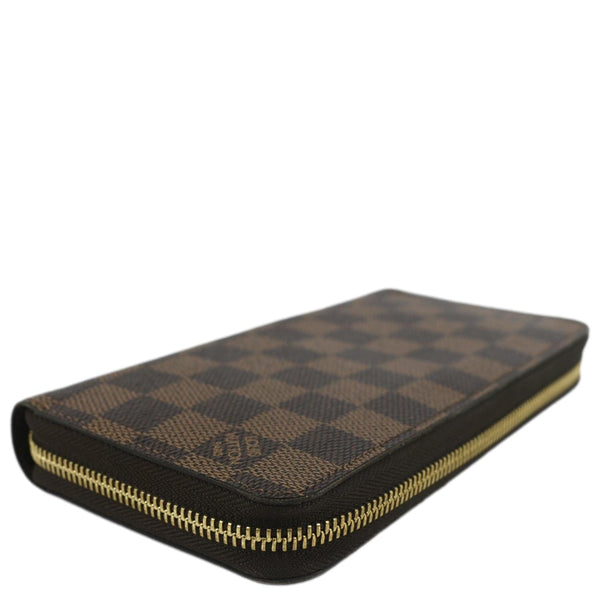 LOUIS VUITTON Damier Ebene Zippy Wallet Brown