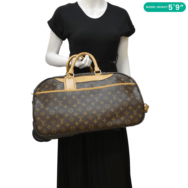 LOUIS VUITTON Eole 50 Monogram Canvas Rolling Luggage Bag Brown