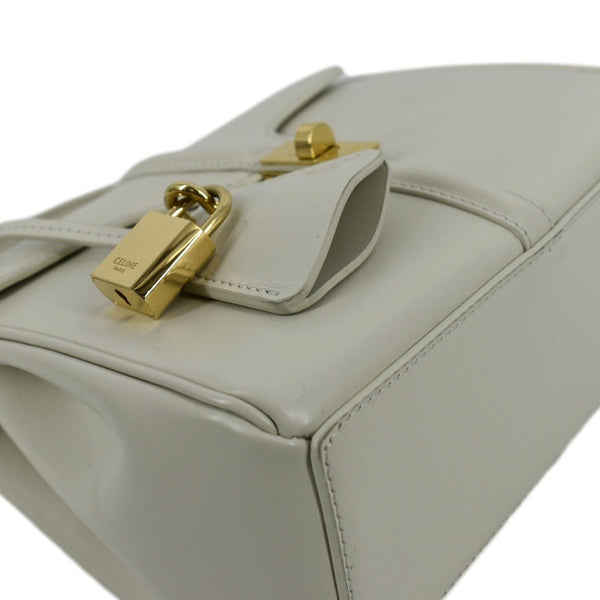 CELINE Laminated Small 16 Leather Shoulder Bag Limestone