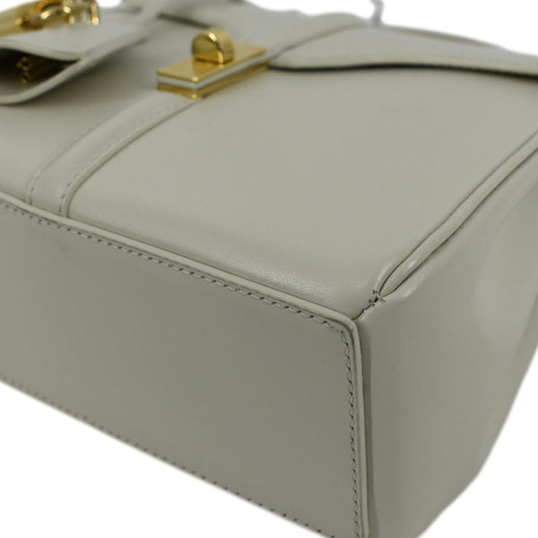 CELINE Laminated Small 16 Leather Shoulder Bag Limestone