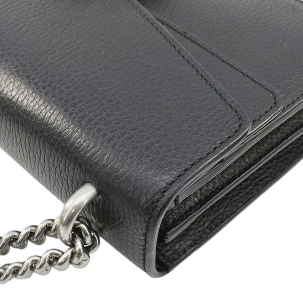 GUCCI Dionysus Small Leather Shoulder Bag Black 400249