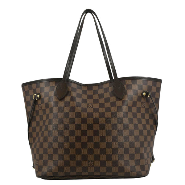LOUIS VUITTON Neverfull MM Damier Ebene Shoulder Bag Brown
