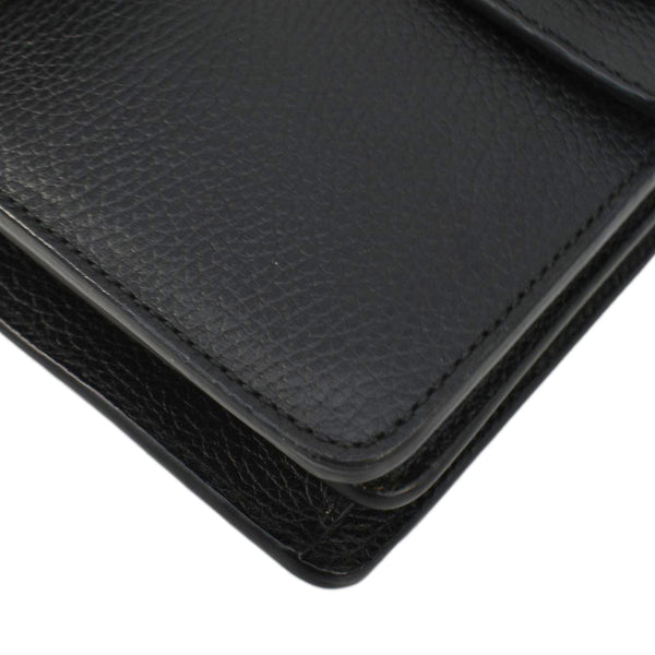 GUCCI Dionysus Small Leather Shoulder Bag Black 400249