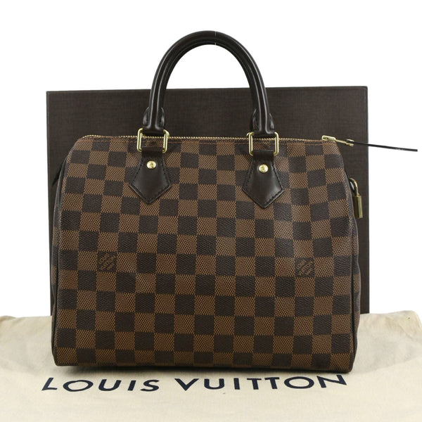 LOUIS VUITTON Speedy 25 Damier Ebene Satchel Bag Brown