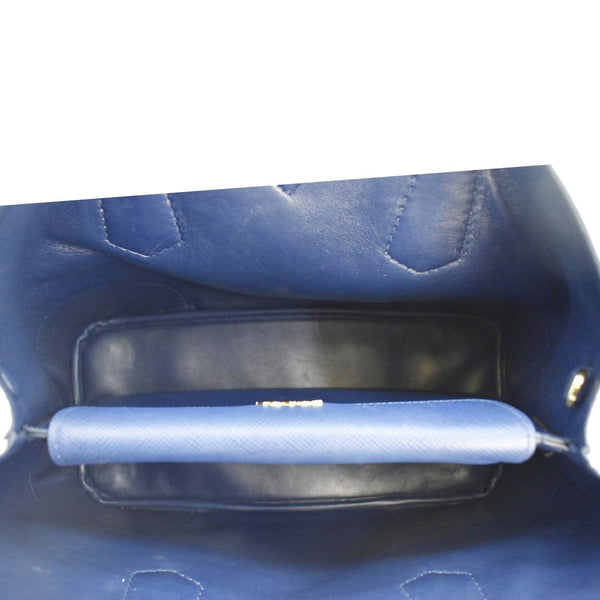 PRADA Double Handle Canvas Tote Shoulder Bag Beige