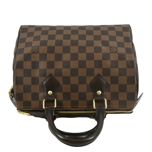 LOUIS VUITTON Speedy 25 Damier Ebene Satchel Bag Brown