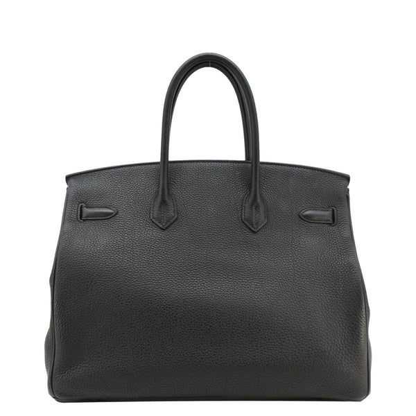 HERMES Birkin 35 Togo Leather Tote Bag Black back look