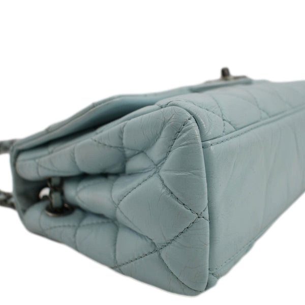 CHANEL Classic Flap Quilted Leather Shoulder Bag Light Blue