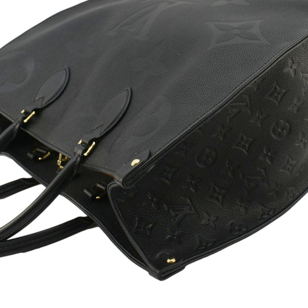 LOUIS VUITTON Onthego GM Monogram Empreinte Leather Tote Bag Black