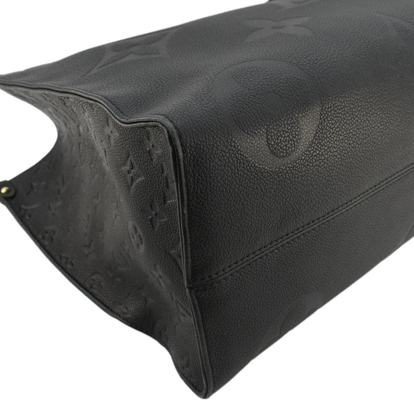 LOUIS VUITTON Onthego GM Monogram Empreinte Leather Tote Bag Black