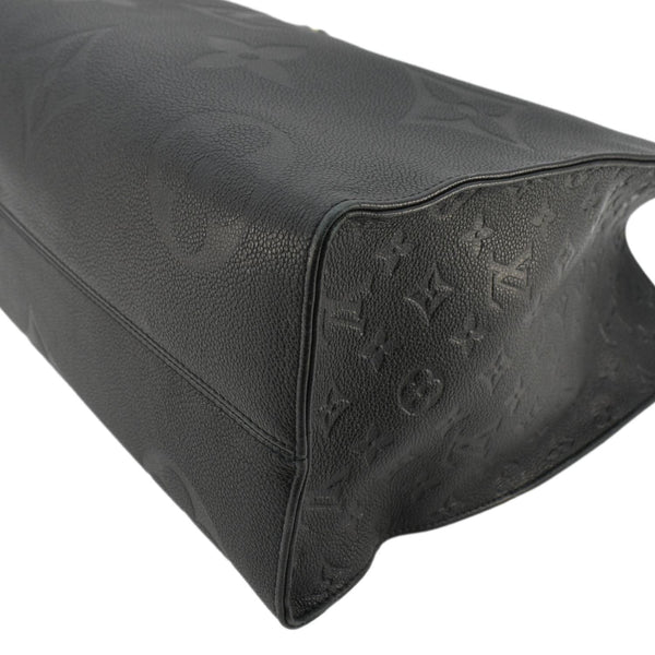 LOUIS VUITTON Onthego GM Monogram Empreinte Leather Tote Bag Black