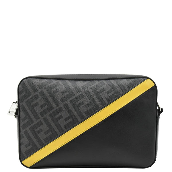 FENDI Diagonal Medium FF Zucca Canvas Camera Case Crossbody Bag Black
