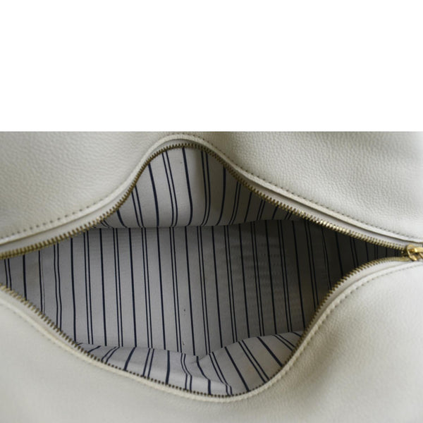 LOUIS VUITTON Marais MM Empreinte Leather Hobo Bag Ivory