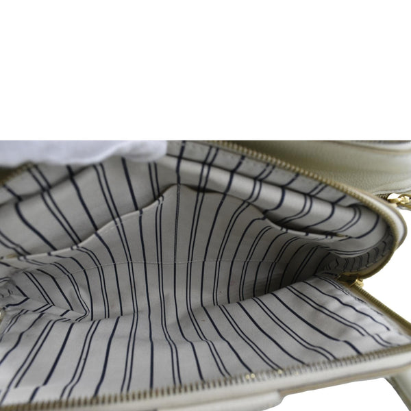 LOUIS VUITTON Marais MM Empreinte Leather Hobo Bag Ivory