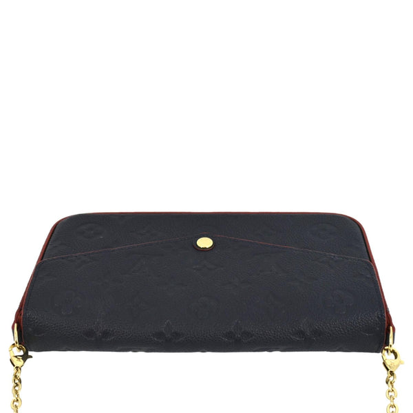LOUIS VUITTON Felicie Monogram Empreinte Pochette Crossbody Bag Navy Blue