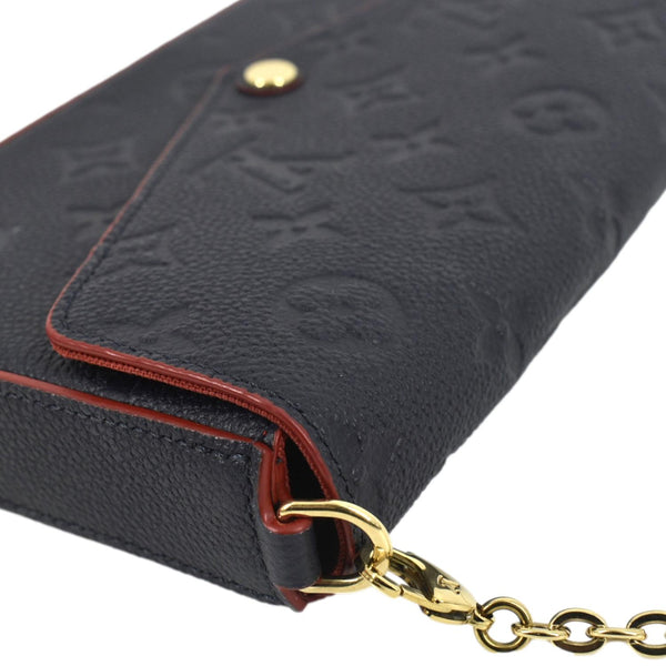 LOUIS VUITTON Felicie Monogram Empreinte Pochette Crossbody Bag Navy Blue