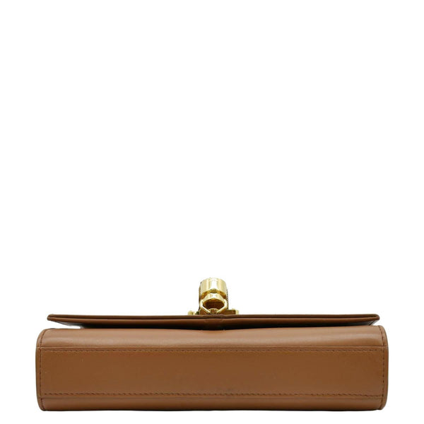YVES SAINT LAURENT Chain Clutch Crossbody Bag Tan lower look