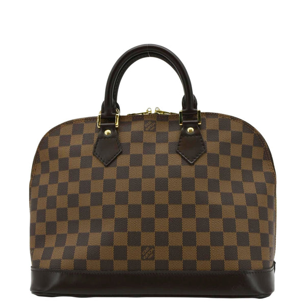 LOUIS VUITTON Alma PM Damier Ebene Satchel Bag Brown