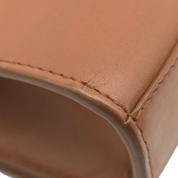 YVES SAINT LAURENT Chain Clutch Crossbody Bag Tan lower right corner look right side