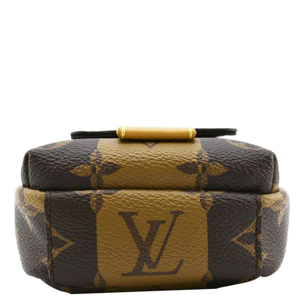 LOUIS VUITTON x Nigo Double Flap Reverse Monogram Canvas Phone Pouch Brown