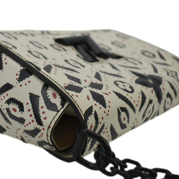 LOUIS VUITTON LV Twist Graphic MM Leather Shoulder Bag Black