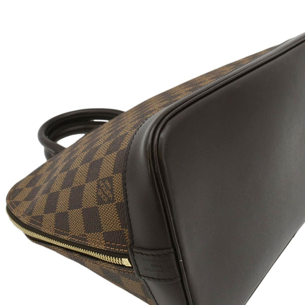 LOUIS VUITTON Alma PM Damier Ebene Satchel Bag Brown