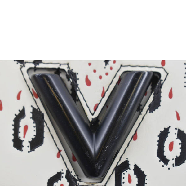 LOUIS VUITTON LV Twist Graphic MM Leather Shoulder Bag Black