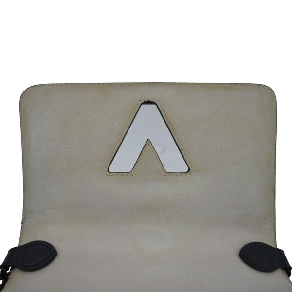 LOUIS VUITTON LV Twist Graphic MM Leather Shoulder Bag Black