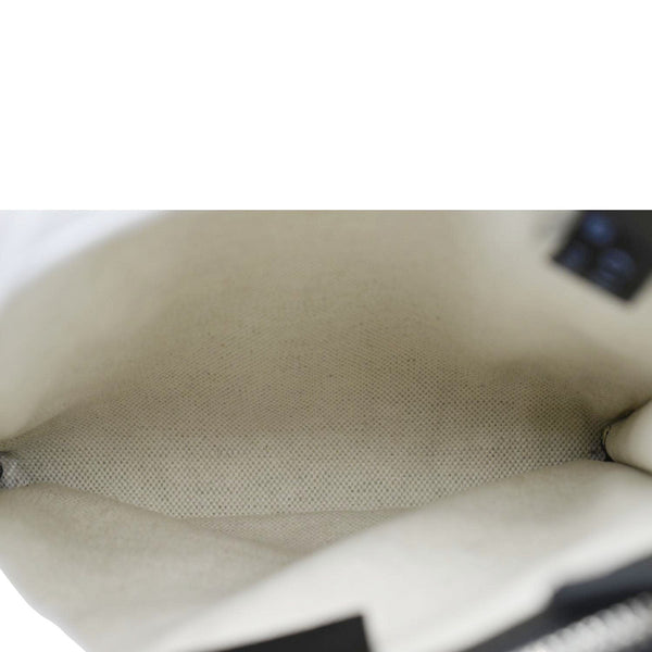 GUCCI GG Embossed Leather Messenger Bag Black 625782