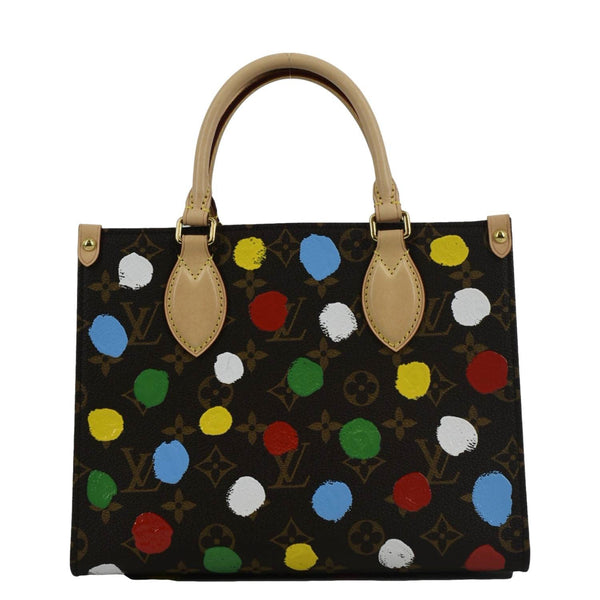 LOUIS VUITTON Onthego Yayoi Kusama Dots Monogram Canvas Shoulder Bag Multicolor