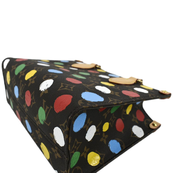 LOUIS VUITTON Onthego Yayoi Kusama Dots Monogram Canvas Shoulder Bag Multicolor