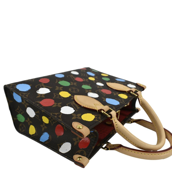 LOUIS VUITTON Onthego Yayoi Kusama Dots Monogram Canvas Shoulder Bag Multicolor
