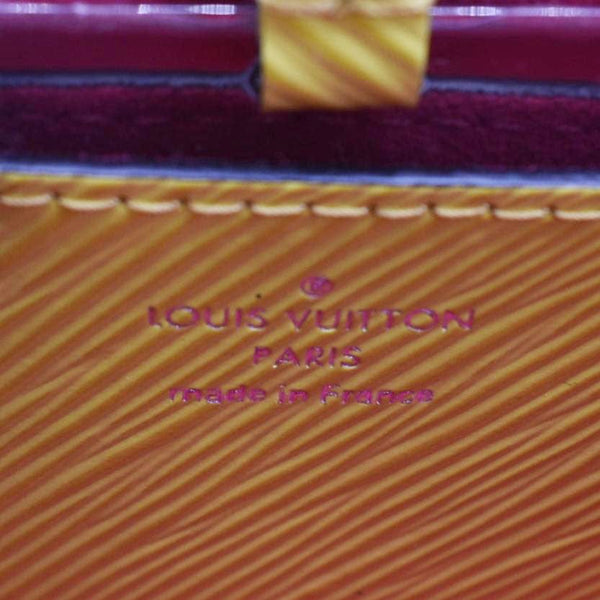 LOUIS VUITTON Twist PM Epi Leather Crossbody Bag Yellow - brand stamp