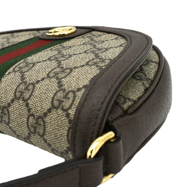 GUCCI Ophidia Mini GG Supreme Canvas Shoulder Bag Beige 757309
