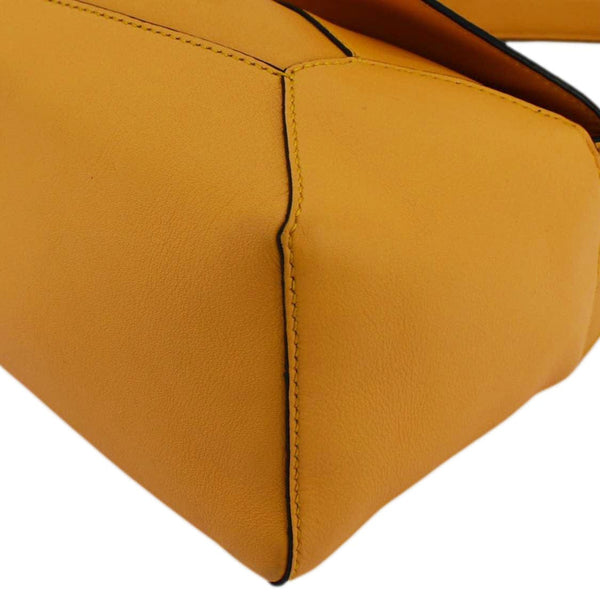 LOEWE Puzzle Leather Shoulder Bag Yellow