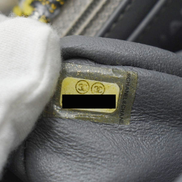 CHANEL Braided Charms Tweed Small Flap Crossbody Bag Multicolor