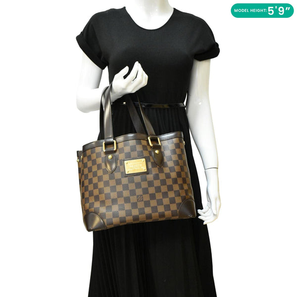 LOUIS VUITTON Hampstead PM Shoulder Bag Brown dummy look