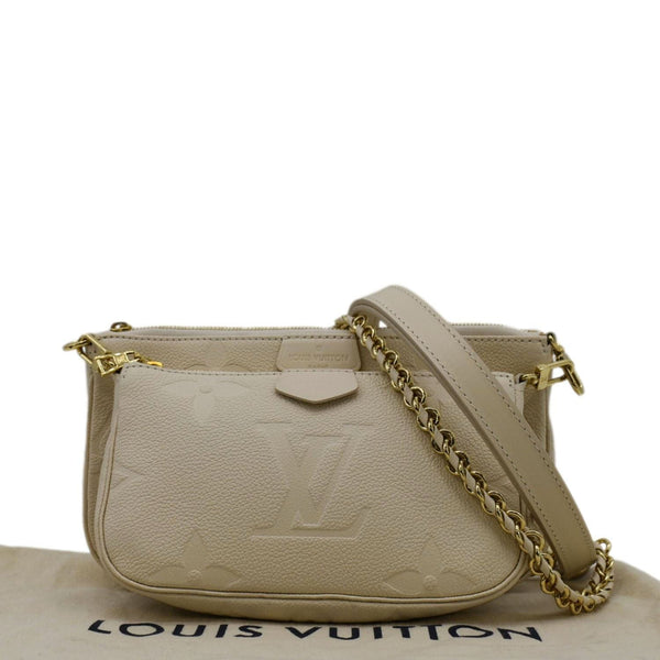 LOUIS VUITTON Multi Pochette Accessoires Monogram Empreinte Shoulder Bag Cream
