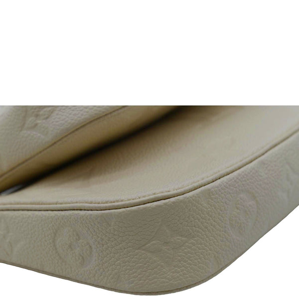 LOUIS VUITTON Multi Pochette Accessoires Monogram Empreinte Shoulder Bag Cream